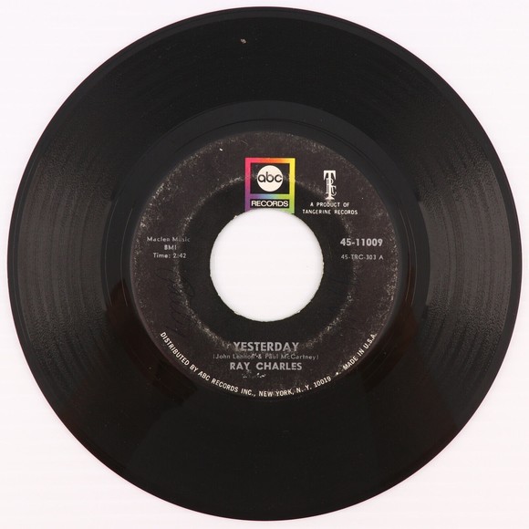 Ray Charles – Yesterday / Never Had Enough Of Nothing Yet 45 rpm Vinyl 7" Record - Picture 2 of 10